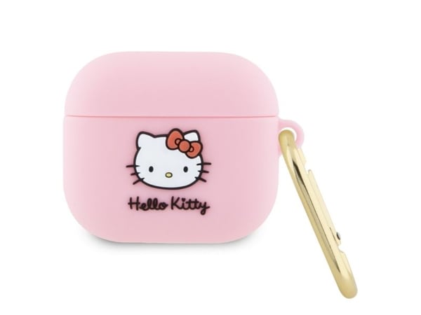 Hello Kitty HKA33DKHSP cover till Airpods 3 rosa/rosa silikon 3D Kitty Head