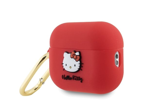 Hello Kitty-skal till AirPods Pro 2 (2022/2023) silikon 3D kattungehuvud fuchsia