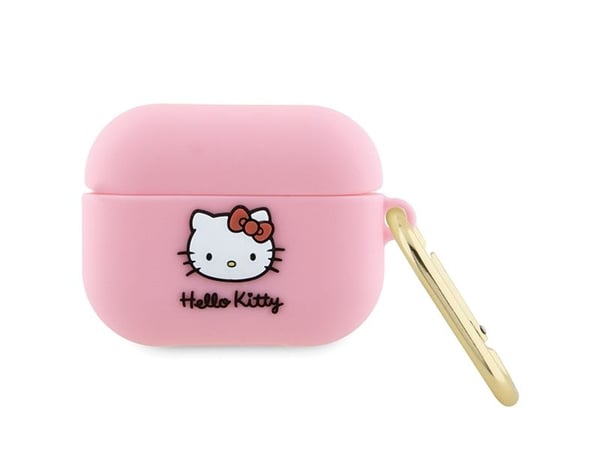Sourcing Hello Kitty HKAP3DKHSP skydd till AirPods Pro - rosa/rosa silikon 3D Kitty Head