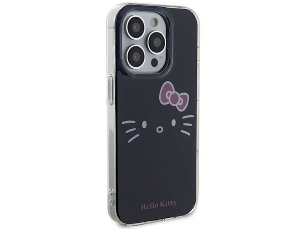 Apple iPhone 14 Pro Max Hello Kitty dėklas IML Kitty Face (HKHCP14XHKHLK) juodos spalvos