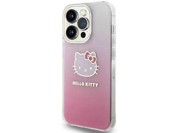 Hankinta Hello Kitty HKHCP15LHDGKEP iPhone 15 Pro 6.1" vaaleanpunainen / vaaleanpunainen kovakotelo IML Gradientti Electrop Kitty Head
