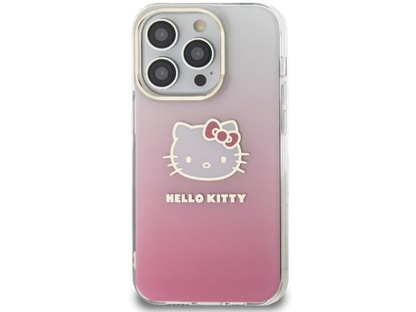 Hankinta Hello Kitty HKHCP15LHDGKEP iPhone 15 Pro 6.1" vaaleanpunainen / vaaleanpunainen kovakotelo IML Gradientti Electrop Kitty Head