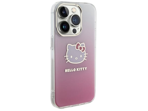 Hankinta Hello Kitty HKHCP15LHDGKEP iPhone 15 Pro 6.1" vaaleanpunainen / vaaleanpunainen kovakotelo IML Gradientti Electrop Kitty Head