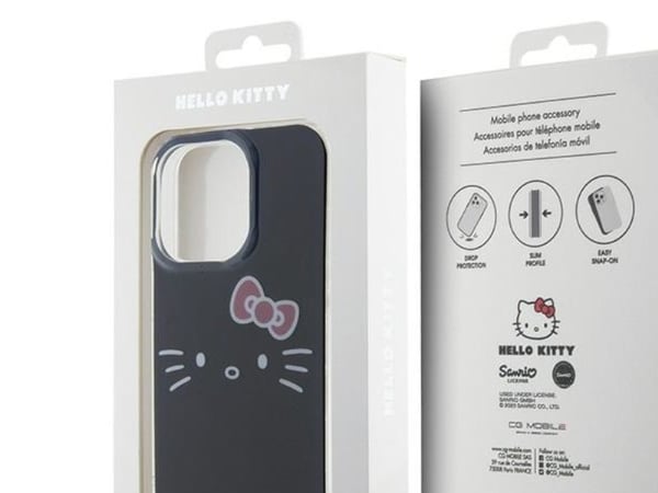 Sourcing Hello Kitty HKHCP15LHKHLK iPhone 15 Pro 6,1" sort/sort hardcase IML Kitty Face