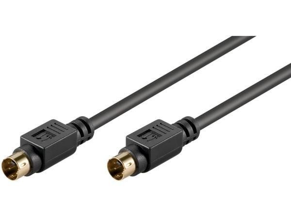 goobay - Videokabel - S-Video - 4-stifts mini-DIN hane till 4-stifts mini-DIN hane - 2 m - skärmad