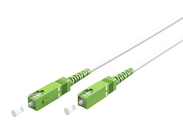 Goobay 59598 Valokaapeli 10 m SC/APC FTTH OS2 Valkoinen (59598)