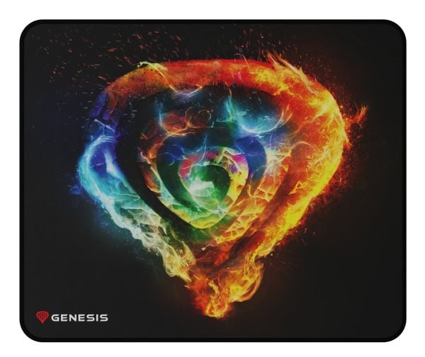 GENESIS Carbon 500 M Fire G2, Flerfarget, Bilde, Stoff, Gummi, Antiskliunderlag, Musematte til gaming