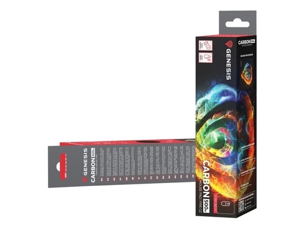 GENESIS Carbon 500 M Fire G2, Multifärg, Bild, Tyg, Gummi, Halksäkert underlag, Spelmusmatta