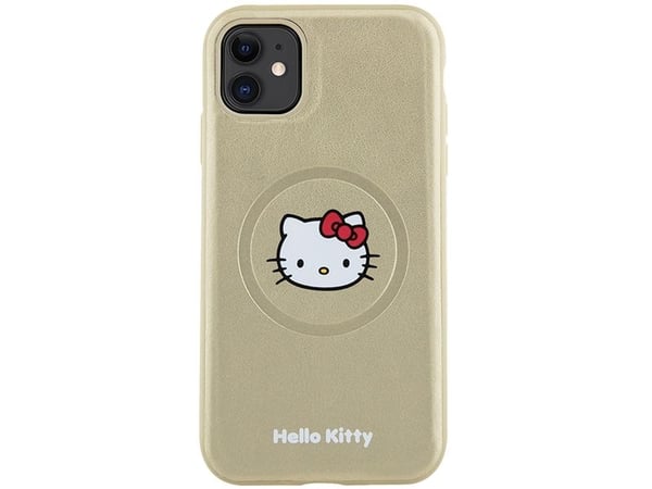 Apple iPhone 11 Hello Kitty-skal och hållare MagSafe (HKHMN61PGHCKD) guldton