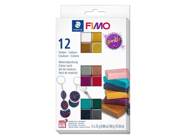 Staedtler FIMO Mod.masse Effect Sparkle 12-pack setti Glitter vähittäiskauppa
