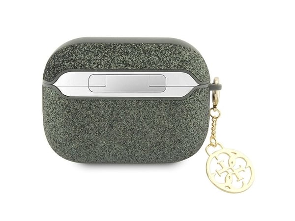 Guess-fodral GUAP2GLGSHA till Apple AirPods Pro 2 skal grön/kaki Glitter Flake 4G Charm