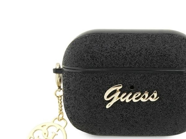Apple AirPods Pro 2 Guess Glitter Flake 4G Charm (GUAP2GLGSHK) hörlursfodral svart