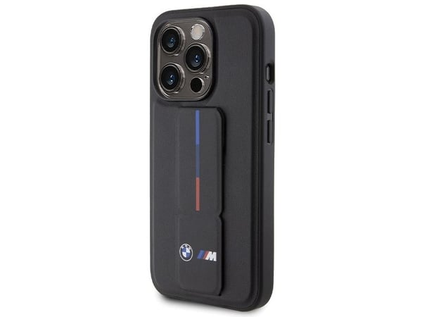 Deklas BMW BMHCP15X22GSLK hårt skal Grip Hot Stamp för iPhone 15 Pro Max 6,7" svart