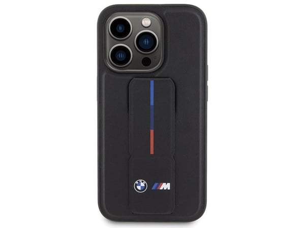 Deklas BMW BMHCP15X22GSLK hårt skal Grip Hot Stamp för iPhone 15 Pro Max 6,7" svart