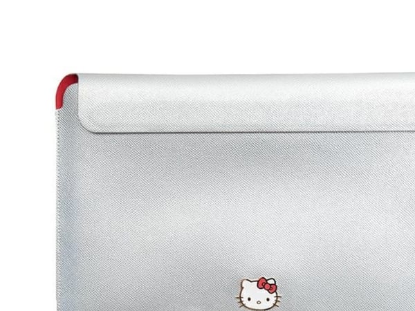 Etui Sourcing Hello Kitty Sleeve HKCS14PGHDLMS 14" sølv/sølv PU metall-logo