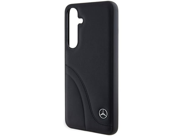 Mercedes Benz Samsung Galaxy S24 Mercedes Nahkakotelo Kaareva ompeleet (MEHCS24S23RBCSK) musta