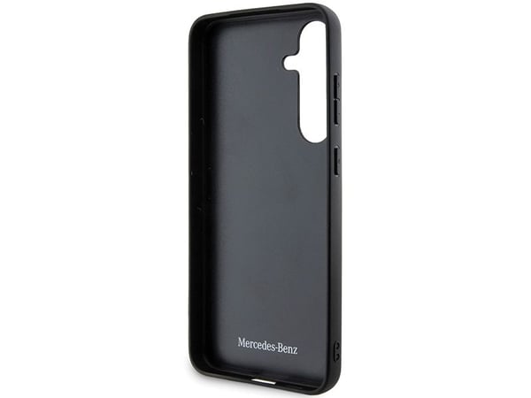 Mercedes Benz Samsung Galaxy S24 Mercedes Nahkakotelo Kaareva ompeleet (MEHCS24S23RBCSK) musta