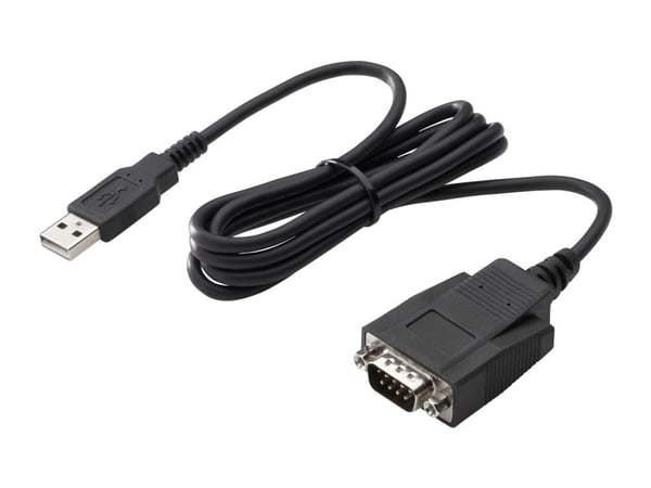 HP - Seriell adapter - USB - RS-232 x 1 - svart - for HP 34, Z1 G9; Elite 600 G9, 800 G9, t655; Pro 260 G9, 400 G9, t550; ProOne 440 G9
