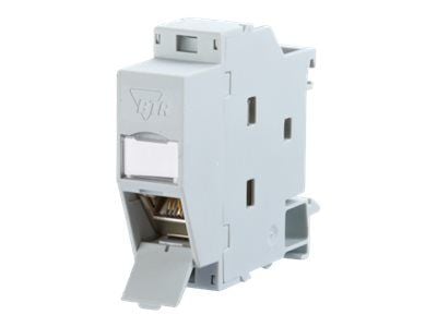 Metz Connect REGplus IP20 E-DAT modul - Uttag för DIN-skenmontering - RJ-45 - ljusgrå Metz Connect REGplus IP20 E-DAT modul - Uttag för DIN-skenmontering - RJ-45 - ljusgrå