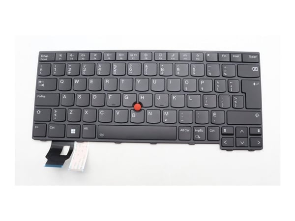 Chicony - Erstatningstastatur for bærbar PC - med Trackpoint - bakbelysning - QWERTY - Kanadisk fransk - svart - FRU