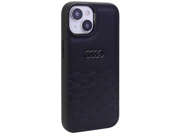 Audi GT syntetiskt läder iPhone 15 Plus / 14 Plus 6,7" svart hårdskal AU-TPUPCIP15M-GT/D2-BK