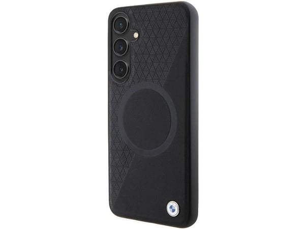 Samsung Galaxy S24 BMW-deksel Signature skinn Half Textured & Circle MagSafe (BMHMS24S23RTPK) svart farge