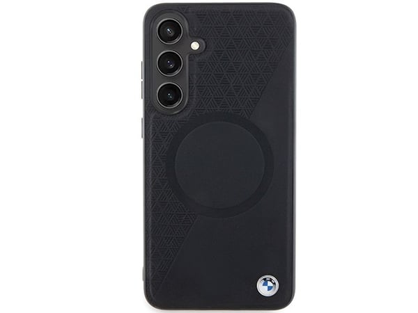 Samsung Galaxy S24 BMW-deksel Signature skinn Half Textured & Circle MagSafe (BMHMS24S23RTPK) svart farge