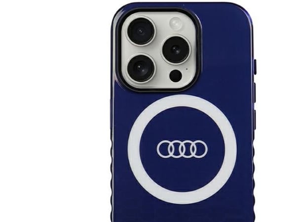 Kotelo Audi IML IML Big Logo MagSafe Kotelo iPhone 15 Pro 6.1" sininen / tummansininen hardcase AU-IMLMIP15P-Q5/D2-BE