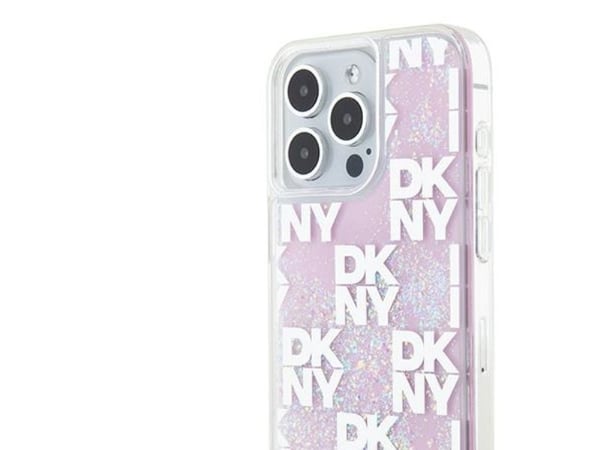 DKNY DKHCP15XLCPEPP iPhone 15 Pro Max 6,7" rosa/rosa hardcase Liquid Glitter Multilogo