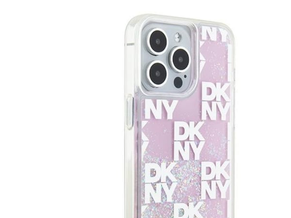 DKNY DKHCP15XLCPEPP iPhone 15 Pro Max 6,7" rosa/rosa hardcase Liquid Glitter Multilogo