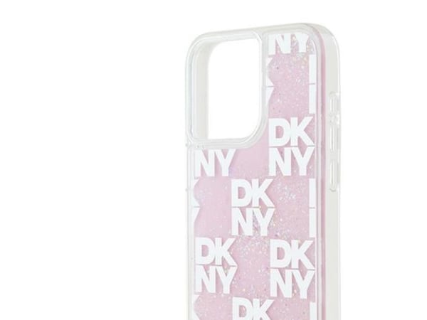 Apple iPhone 15 Pro Max DKNY Case Liquid Glitter Big Logo (DKHCP15XLCPEPP) vaaleanpunainen