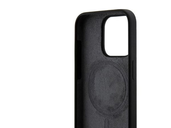 DKNY Liquid Silicone Vit tryckt logga MagSafe - Mobilskal iPhone 13 Pro (svart)