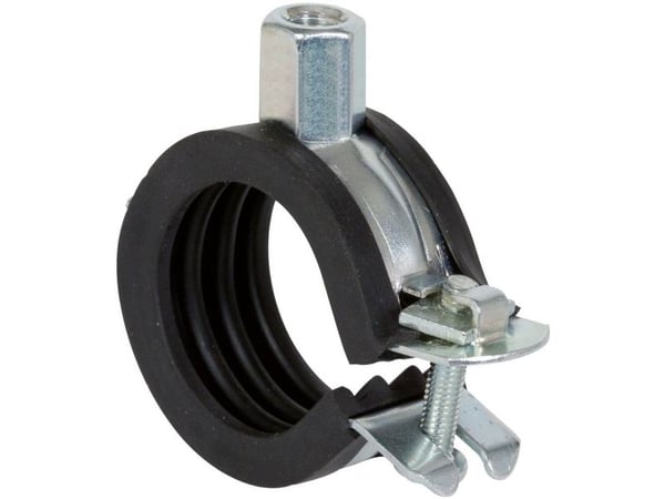 Fischer 512652, Putkenkiinnitin, Musta, Terästä, 56 - 63 mm, 5,08 cm (2"), EPDM-kumi, Sinkittyä terästä, M8/M10