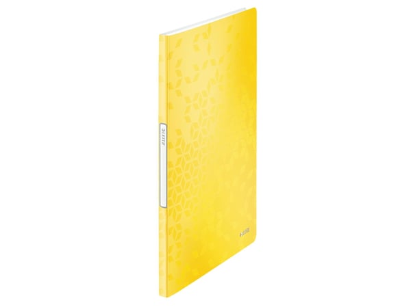 LEITZ displaybok WOW, A4, PP, med 20 lommer, gul metallisk laminert overflate, overflatestruktur med 3D-preging, - 1 stk (4631-00-16)