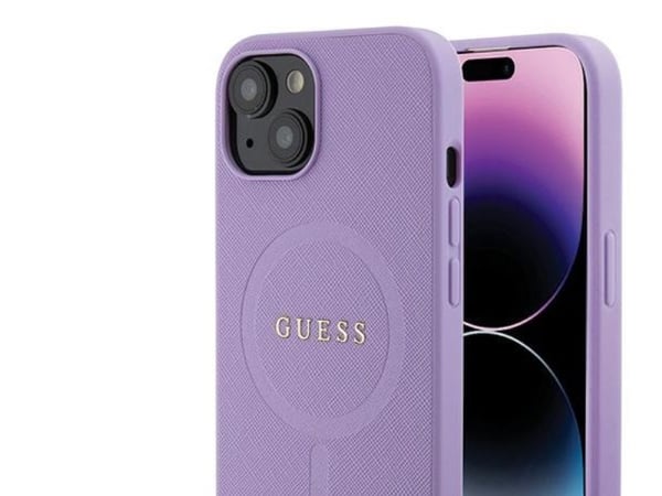 Guess GUHMP15MPSAHMCU iPhone 15 Plus/14 Plus 6.7" lila hardcase Saffiano MagSafe