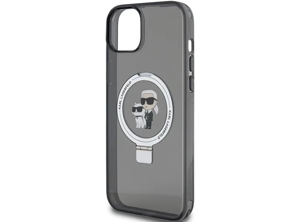 Karl Lagerfeld KLHMP15MHMRSKCK iPhone 15 Plus / 14 Plus 6,7" sort hardcase Ringstativ Karl&amp;Choupette MagSafe