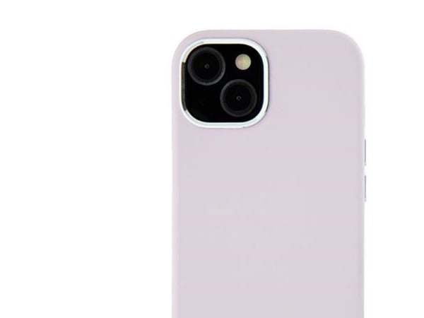 DKNY Liquid Silicone Small Metal Logo MagSafe mobilskal iPhone 15 Plus / 14 Plus (rosa)