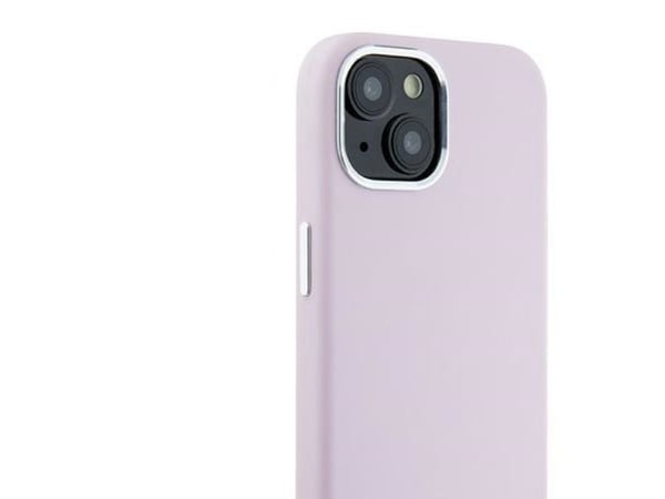DKNY Liquid Silicone Small Metal Logo MagSafe mobilskal iPhone 15 Plus / 14 Plus (rosa)