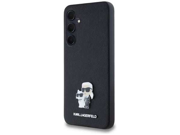 Etui Karl Lagerfeld KLHCSA35SAKCNPK A35 A356 hardcase svart/svart Saffiano Karl&Choupette Pin