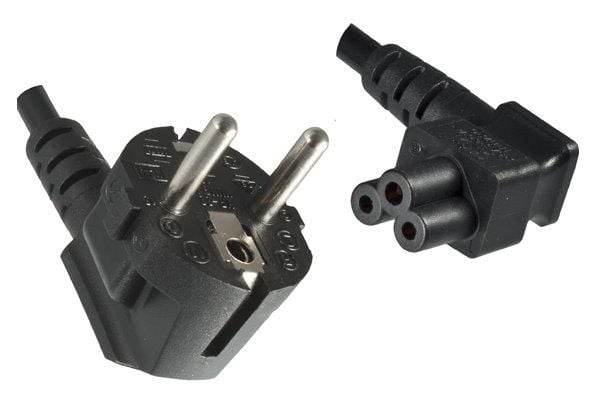 EFB-Elektronik Nätkabel skyddskontakt 90° - C5 90°, svart, 3m, 3 x 0,75 mm² Tillverkare: EFB Elektronik (EK551.3)
