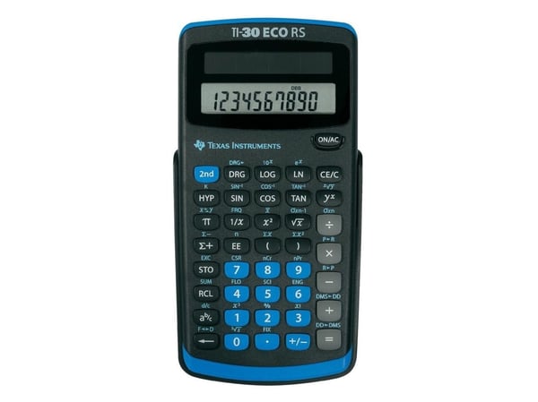 Texas Instruments TI-30 eco RS - Vetenskaplig kalkylator - 10 siffror - solcellspanel Texas Instruments TI-30 eco RS - Vetenskaplig kalkylator - 10 siffror - solcellspanel