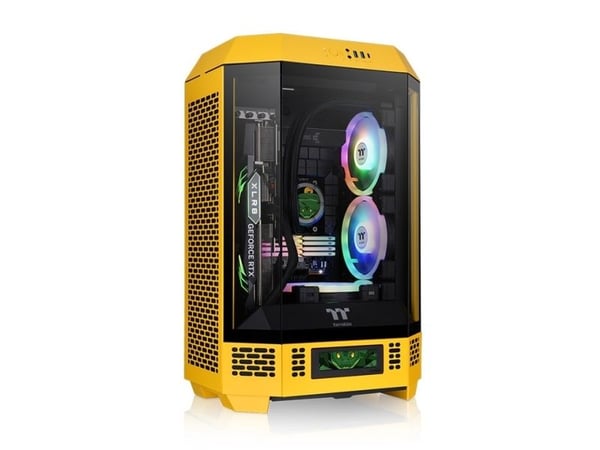 Thermaltake The Tower 300 - Microtower - mini ITX / micro ATX - genomskinlig sidopanel (härdat glas) - ingen strömförsörjning - humla - USB/ljud