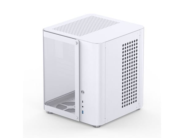 Jonsbo TK-1 2.0, Mini Tower, PC, Vit, ITX, micro ATX, Stål, Härdat glas, Spel