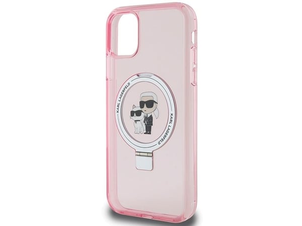 Karl Lagerfeld Karl Lagerfeld Karl Lagerfeld KLHMN61HMRSKCP iPhone 11 / Xr 6.1" różowy/pink hardcase Ring Stand Karl&amp;Choupettte MagSafe