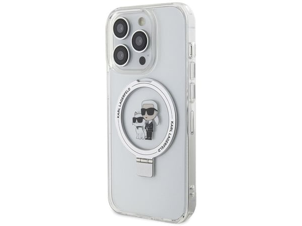 Karl Lagerfeld KLHMP13XHMRSKCH iPhone 13 Pro Max 6,7" hvit/hvit hardcase Ringstativ Karl&amp;Choupettte MagSafe