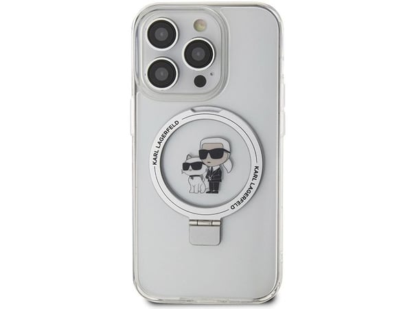 Karl Lagerfeld KLHMP13XHMRSKCH iPhone 13 Pro Max 6,7" hvit/hvit hardcase Ringstativ Karl&amp;Choupettte MagSafe