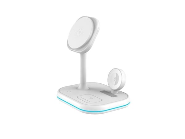 Tech-Protect QI15W-A27 trådlös laddare 3-i-1 MagSafe (Magnetic) vit