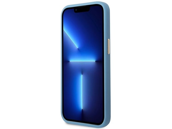 Guess GUHMP14LU4GPRB iPhone 14 Pro 6,1'' blå hårt mobilskal 4G med logoplatta MagSafe