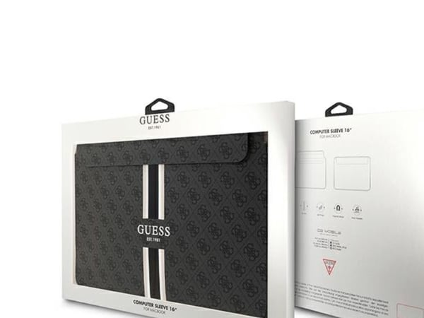 Guess laptop-etui Sleeve GUCS16P4RPSK 16" svart/black 4G Printed Stripes