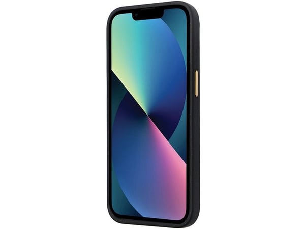 Dėklas GUESS GUHCP13LM4DGPK IPHONE 13 PRO / 13 6.1 "Juodas / Juodas HARDCASE SILICONE LOGO STRASS 4G